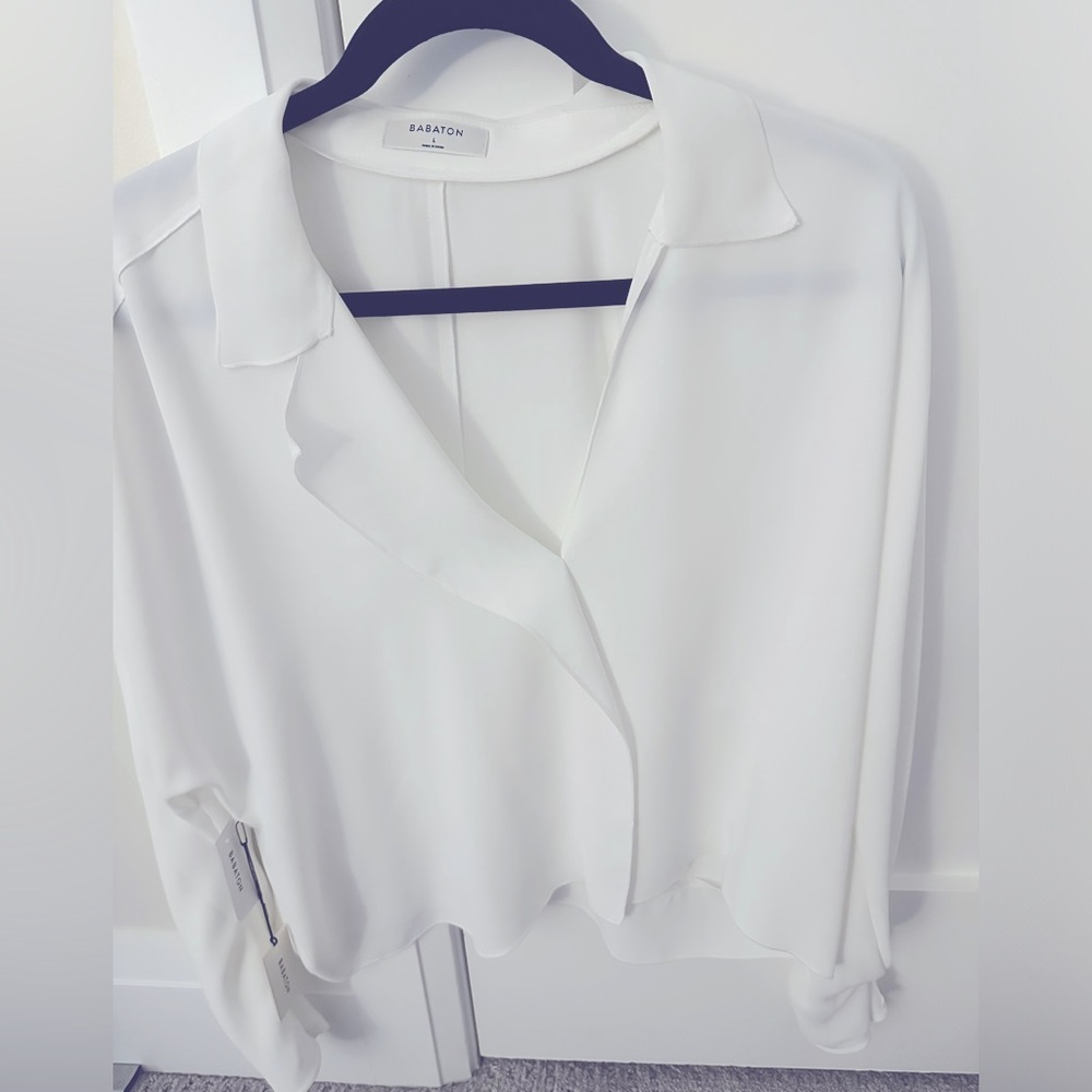 Aritzia Babaton Martin Blouse L NWT